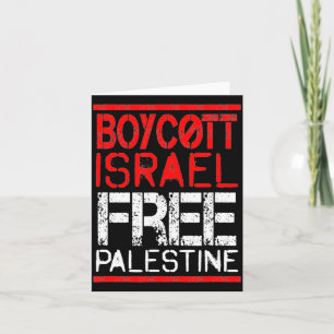 Boycott Israel Palestine Gaza War Awareness  Card