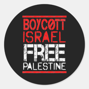 Boycott Israel Palestine Gaza War Awareness Classic Round Sticker