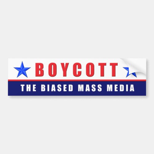 Boycott Media Bumper Sticker
