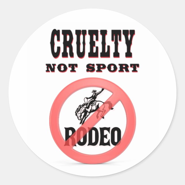 Boycott Rodeo Classic Round Sticker (Front)