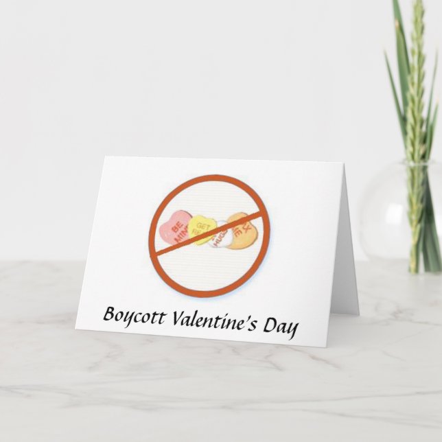 Boycott Valentine's Day Holiday Card (Front)