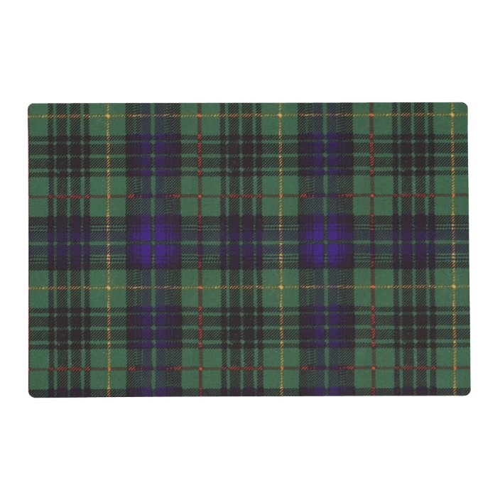 Boyd clan Plaid Scottish kilt tartan Placemat | Zazzle.com
