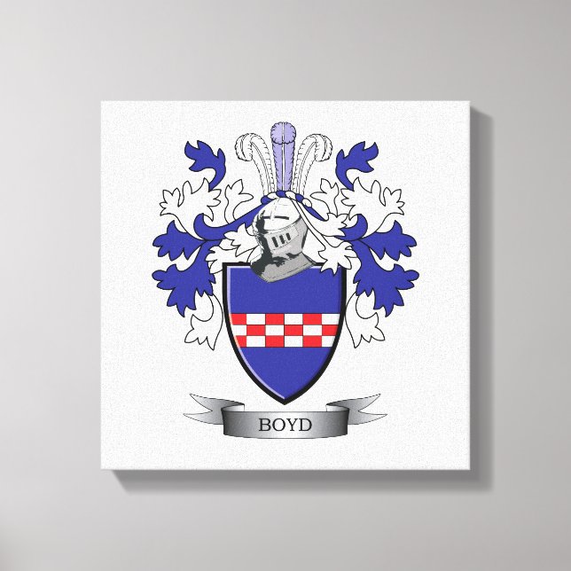 Boyd Family Crest Coat of Arms Canvas Print (Front)