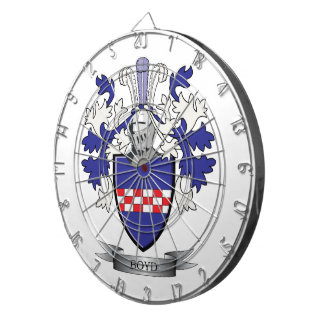 Boyd Family Crest Coat of Arms Dart Board