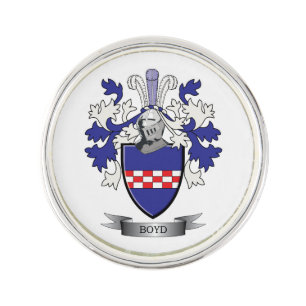 Boyd Family Crest Coat of Arms Lapel Pin