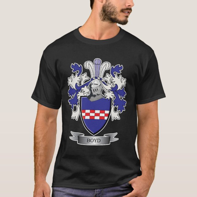Boyd Family Crest Coat of Arms T-Shirt (Front)