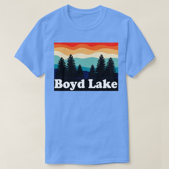 Boyd Lake Colorado Retro T-Shirt (Design Front)
