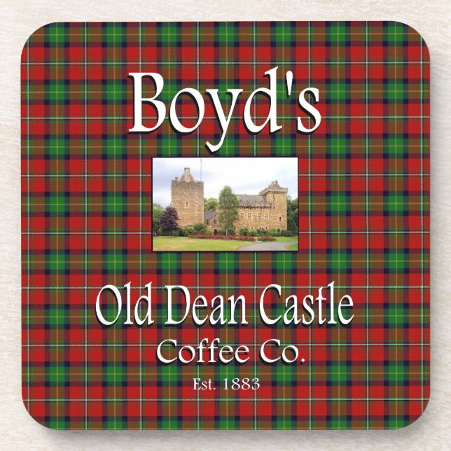 Boyd's Old Dean Castle Coffee Co. Coaster Set (Front)