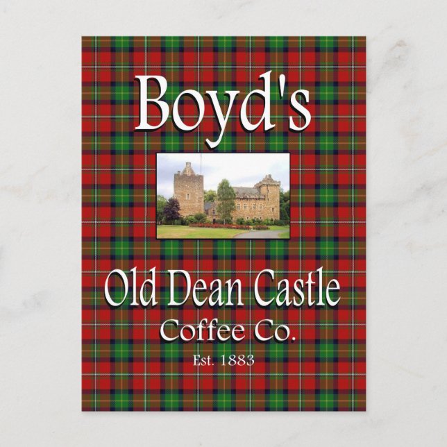 Boyd's Old Dean Castle Coffee Co. Postcard (Front)