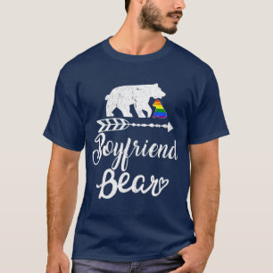 Boyfriend Bear LGB Christmas Rainbow Pride Gay T-Shirt