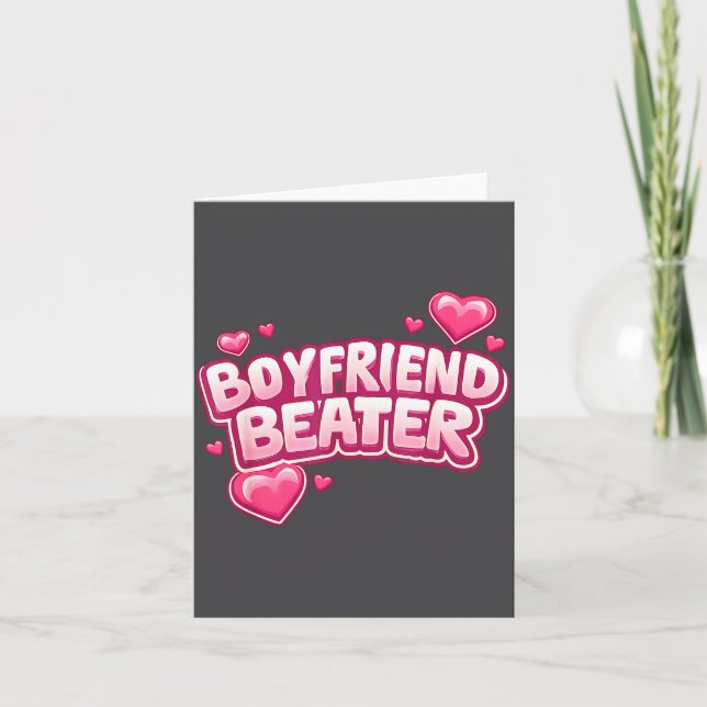 Boyfriend Beater Funny Tee  Card (Front)