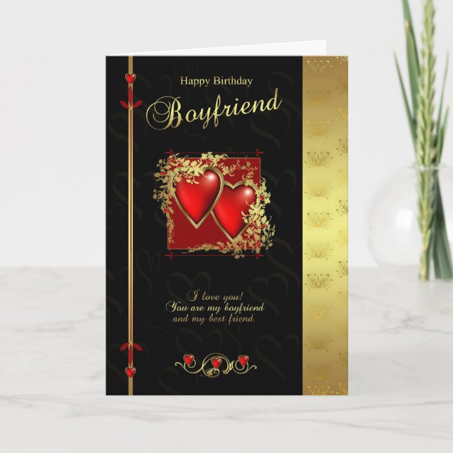 Boyfriend Birthday Card - Happy Birthday Boyfriend (Front)