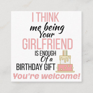 boyfriend Birthday Enclosure Card