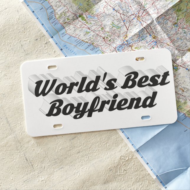 Boyfriend black script license plate (In Situ)