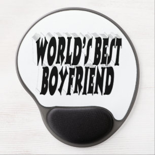 Boyfriend black typography gel mouse pad
