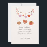 Boyfriend Christmas Card Cute Personalized<br><div class="desc">Boyfriend Personalized Cute Christmas Card: Make your boyfriend smile this holiday season with this cute Christmas card featuring hanging decorations. The charming design showcases adorable ornaments and festive details — a perfect mix of warmth, love, and Christmas cheer. This Christmas card is available as a printed card or digital download....</div>
