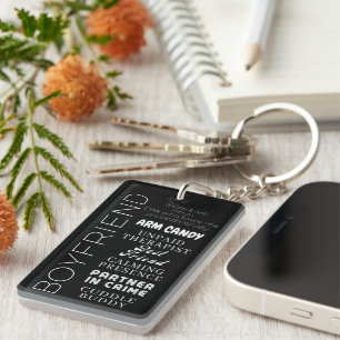 Boyfriend Definition Best Ever BF Gift Idea Keychain