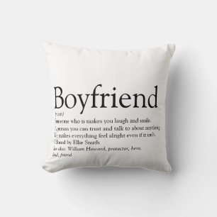 Boyfriend Definition Best Ever Personalised Throw Pillow