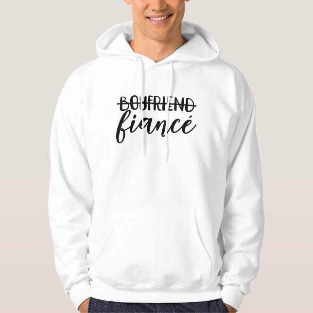 Boyfriend Fiancé Engagement Party Wedding Gift Hoodie (Front)