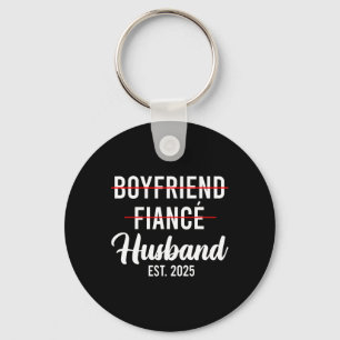 Boyfriend Fiance Husband Wedding Married Groom Est Keychain