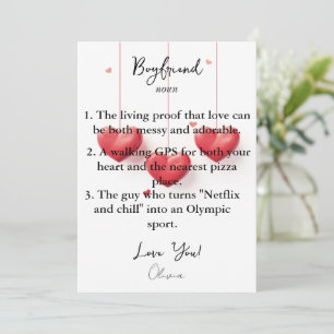 Boyfriend Funny Definition Card