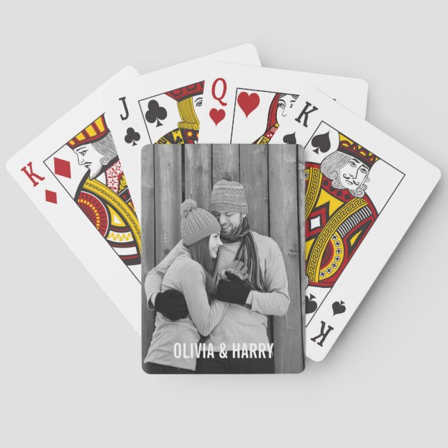 Boyfriend Gift Custom Photo Poker Cards (Back)