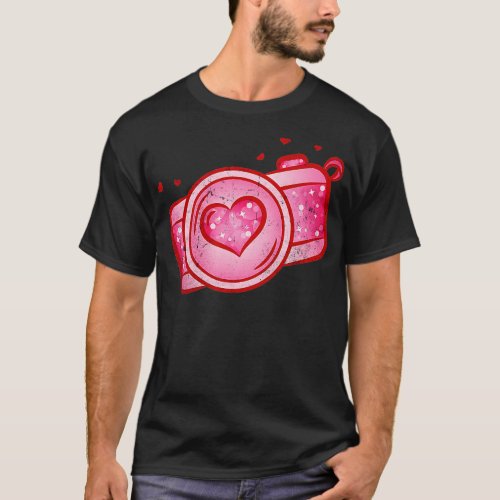 Boyfriend Girlfriend Valentines Day Love Heart Cam T_Shirt