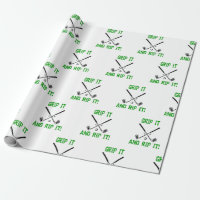 Boyfriend Husband Christmas Birthday Golfing Wrapping Paper