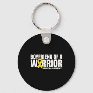 Boyfriend Of A Warrior Endometriosis Awareness Keychain