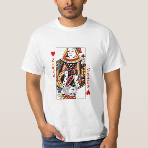 Boyfriend or Girlfriend Name on Playing Cards T_Shirt