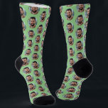 Boyfriend Photo for Girlfriend Cute Sage Green Socks<br><div class="desc">These cute boyfriend photo (for girlfriend) sage green socks feature your own photo in trendy offset pattern and are a fun way for your girlfriend or wife to remember you as she pulls on her socks! This is a great Christmas or birthday gift and your girlfriend or wife will love...</div>