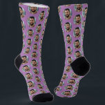 Boyfriend Photo for Girlfriend Fun Lilac Purple Socks<br><div class="desc">These fun boyfriend photo (for girlfriend) lilac purple socks feature your own photo in trendy offset pattern and are a cute way for your girlfriend or wife to remember you as she pulls on her socks! This is a great Christmas or birthday gift and your girlfriend or wife will love...</div>