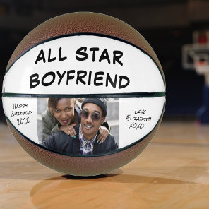 Boyfriend Photo Personalized Basketball