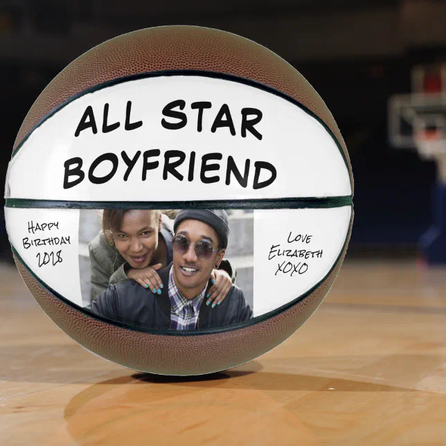Boyfriend Photo Personalized Basketball Zazzle