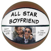 Boyfriend Photo Personalized Basketball (Front)