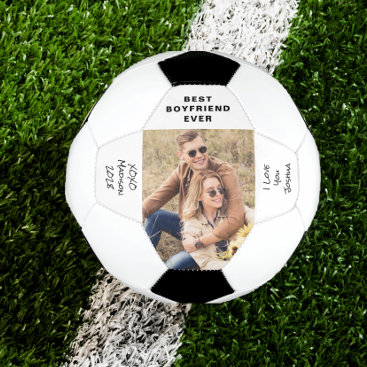 Boyfriend Photo Personalized Soccer Ball