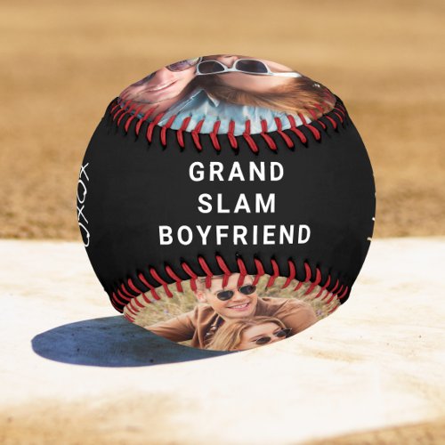 Boyfriend Photos Personalized Black Baseball