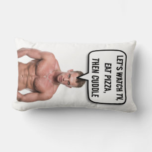 BOYFRIEND PILLOW, CUDDLE & PIZZA  LUMBAR PILLOW