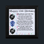 Boyfriend poem 50th birthday gift box<br><div class="desc">A great gift for a boyfriend on his 50th birthday</div>