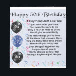 Boyfriend poem 50th birthday notepad<br><div class="desc">A great gift for a boyfriend on his 50th birthday</div>