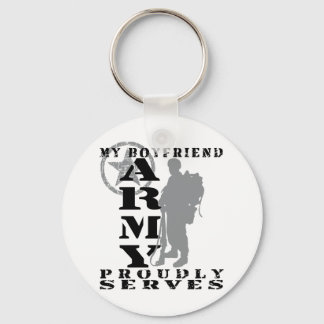 Boyfriend Proudly Serves - ARMY Keychain