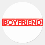 Boyfriend Stamp Classic Round Sticker