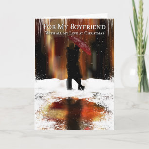 Boyfriend Stylish Christmas Holiday Card