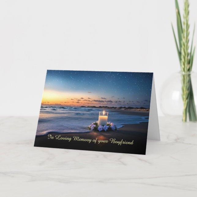 Boyfriend Sympathy Condolences Loss of Boyfriend  Card (Front)