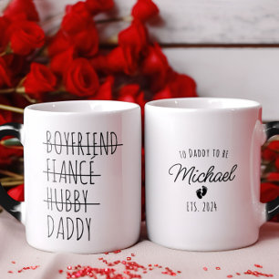 Boyfriend to Daddy Pregnancy Reveal Personalized Color Morph Mug