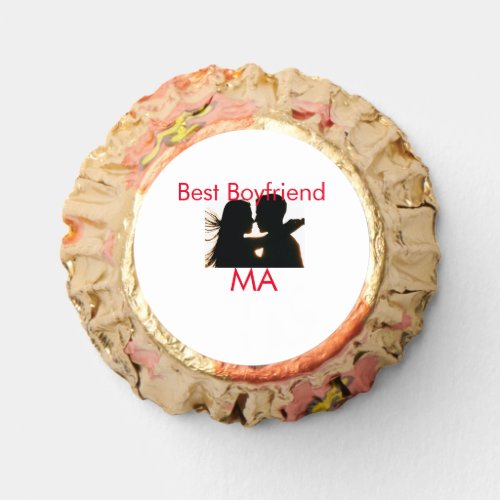 Boyfriend valentine gift add name monogram letter reeses peanut butter cups