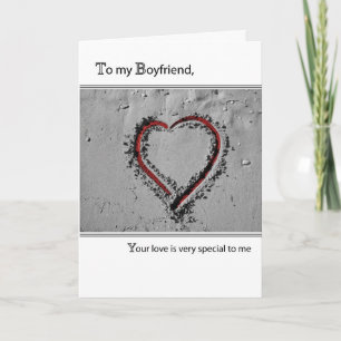Boyfriend Valentine's Day Heart Holiday Card