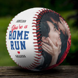 Boyfriend You're a Home Run Photo Baseball<br><div class="desc">Valentine baseball gift featuring the name of your boyfriend,  the saying "you're a home run",  a love heart,  and your name. Plus 2 photos for you to customize with your own to make this an extra special valentines/birthday gift.</div>