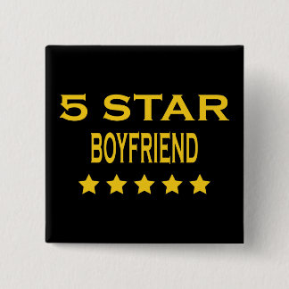 Boyfriends Birthdays Valentines 5 Star Boyfriend Pinback Button