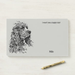 Boykin Spaniel Abstract Art Dog Name  Post-it Notes